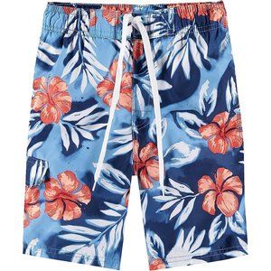 Kanu Surf Boys' Reflection Quick Dry UPF 50+ Beach Swim Trunk Vacay Blue Small 4